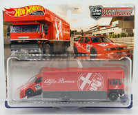 Hot Wheels Team Transport Alfa Romeo 155 V6 Ti & Fleet Flyer
