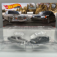 Hot Wheels 2 Pack '72 Mercedes Benz 280 SEL 4.5 & Mercedes Benz 190 E 2.5-16