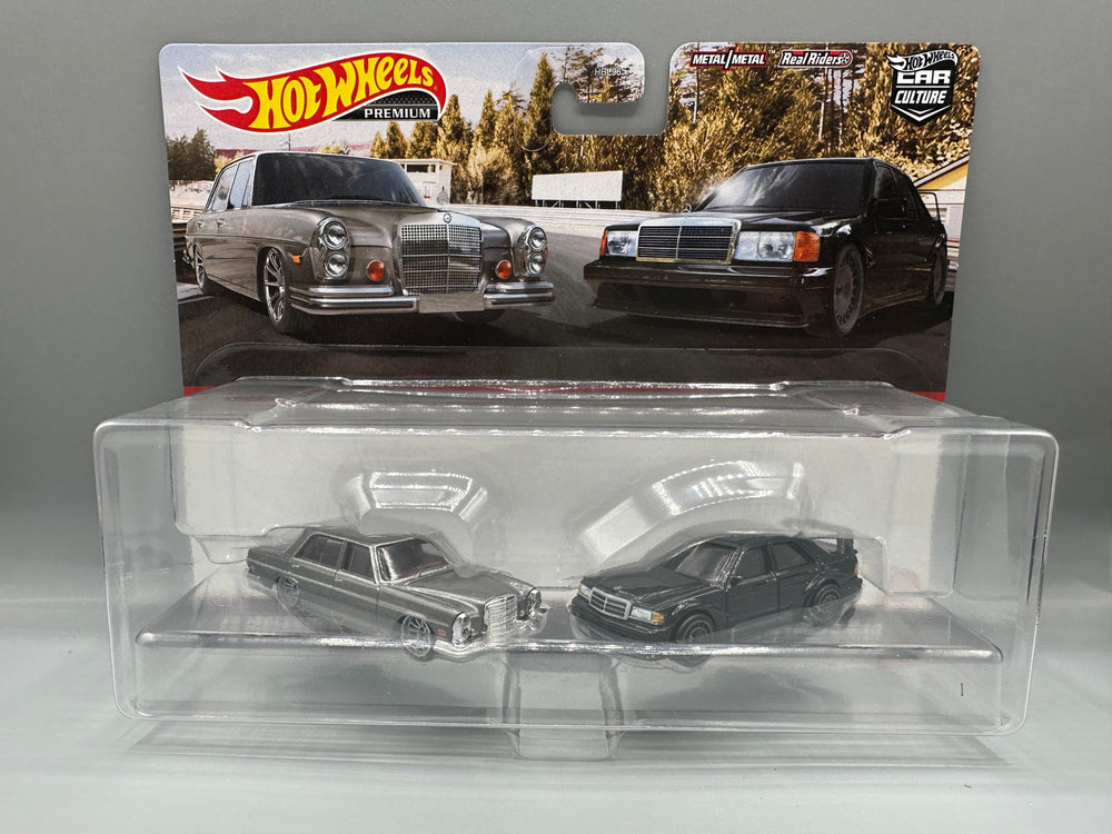 Hot Wheels 2 Pack '72 Mercedes Benz 280 SEL 4.5 & Mercedes Benz 190 E 2.5-16