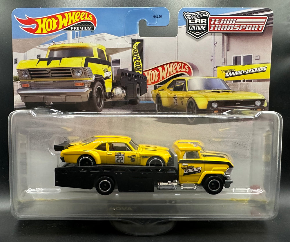 Hot Wheels Legends Tour Team Transport Custom '70 Chevy Nova & Horizon Hauler
