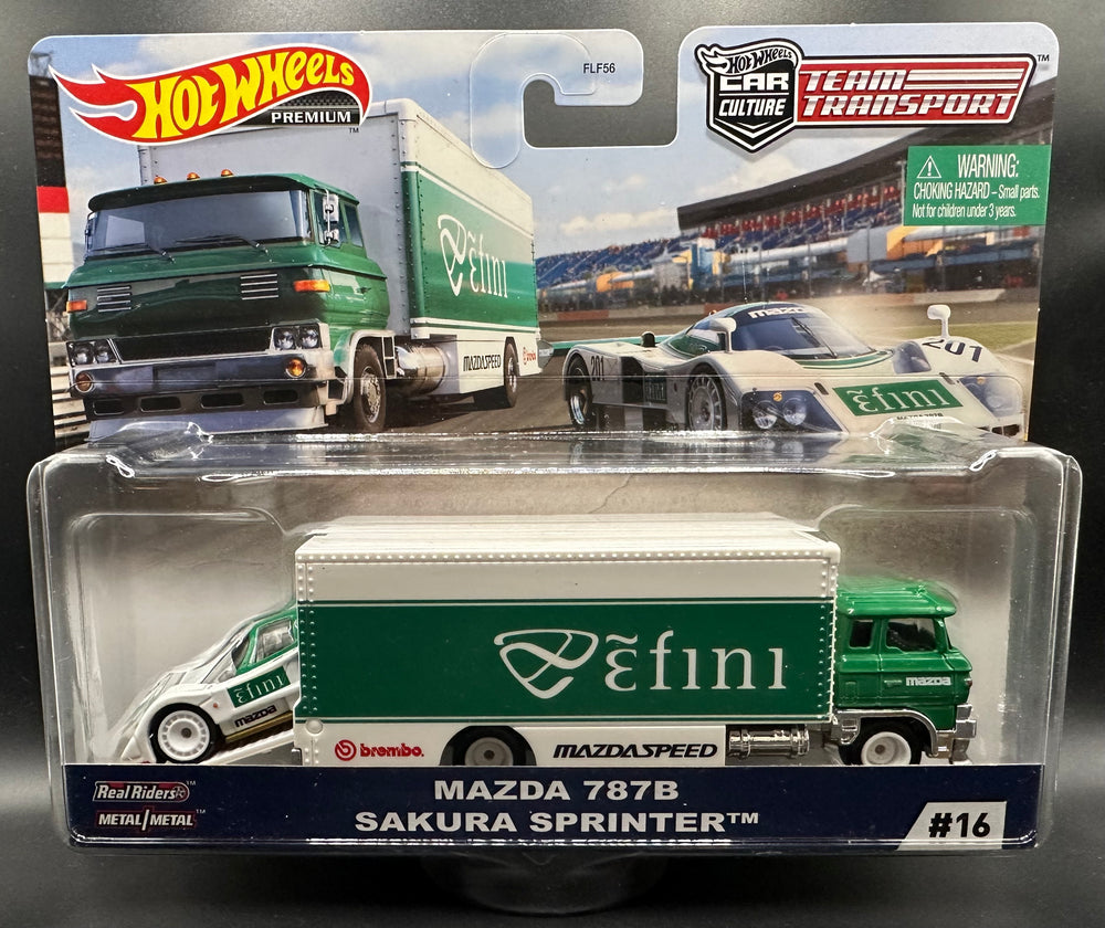 Hot Wheels Team Transport Mazda 787B & Sakura Sprinter
