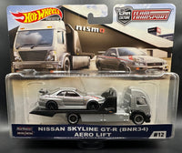 Hot Wheels Team Transport Nissan Skyline GT-R (BNR34) & Aero Lift
