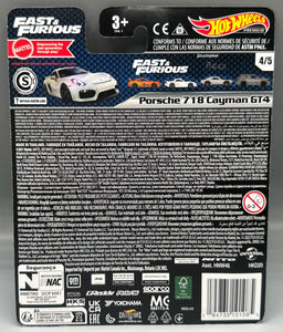 Hot Wheels Fast & Furious Porsche 718 Cayman GT4