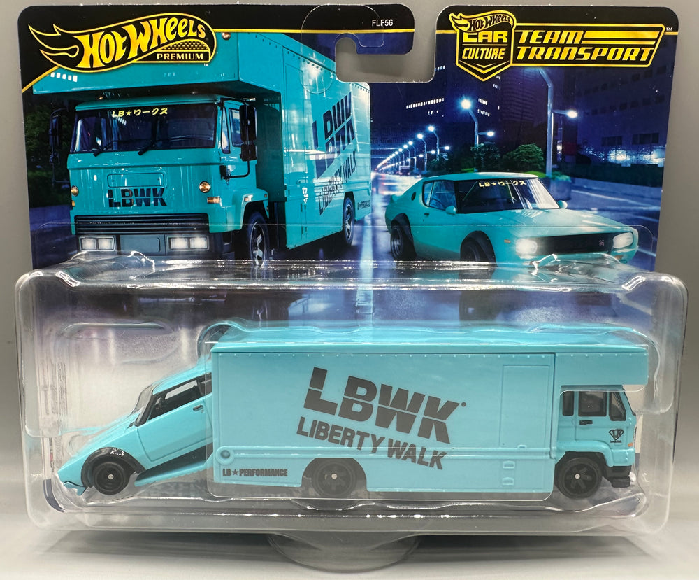 Hot Wheels Team Transport Nissan Skyline 2000GT-R LBWK & Fleet Flyer