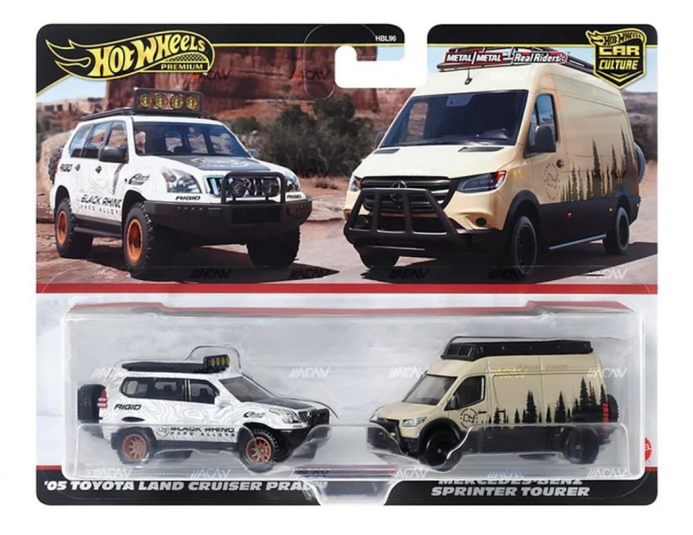 Hot Wheels 2 Pack '05 Toyota Land Cruiser & Mercedes Benz Sprinter Trueno