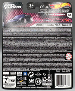 Hot Wheels Fast & Furious Quick Shifters 2003 Honda NSX Type-R