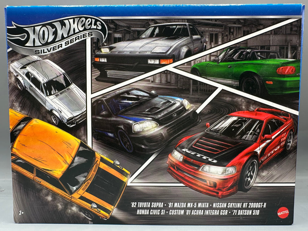 Hot Wheels Silver Series Streets Of Japan 6 Car Set
