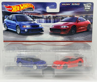 Hot Wheels 2 Pack '95 Mitsubishi Eclipse & Mitsubishi Lancer Evolution VI
