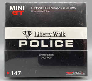 Mini GT 147 Liberty Walk LB Works Nissan GT-R R35 Police