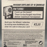 Hot Wheels Nissan Skyline GT-R (BNR32)