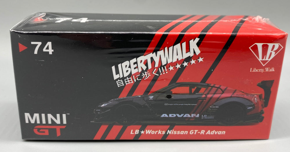 Mini GT 74 Liberty Walk LB Works Nissan GT-R Advan