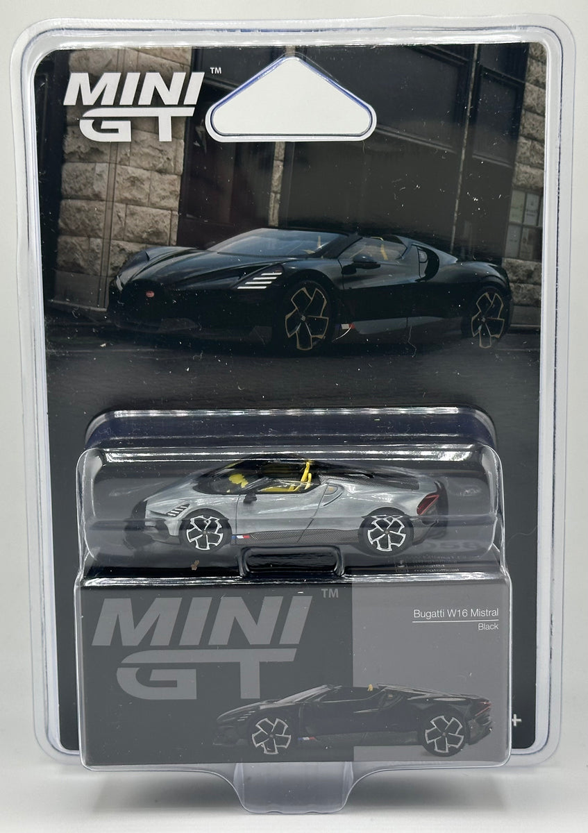 Mini GT 1058 Bugatti W16 Mistral Black Chase Car | HW Models Ltd
