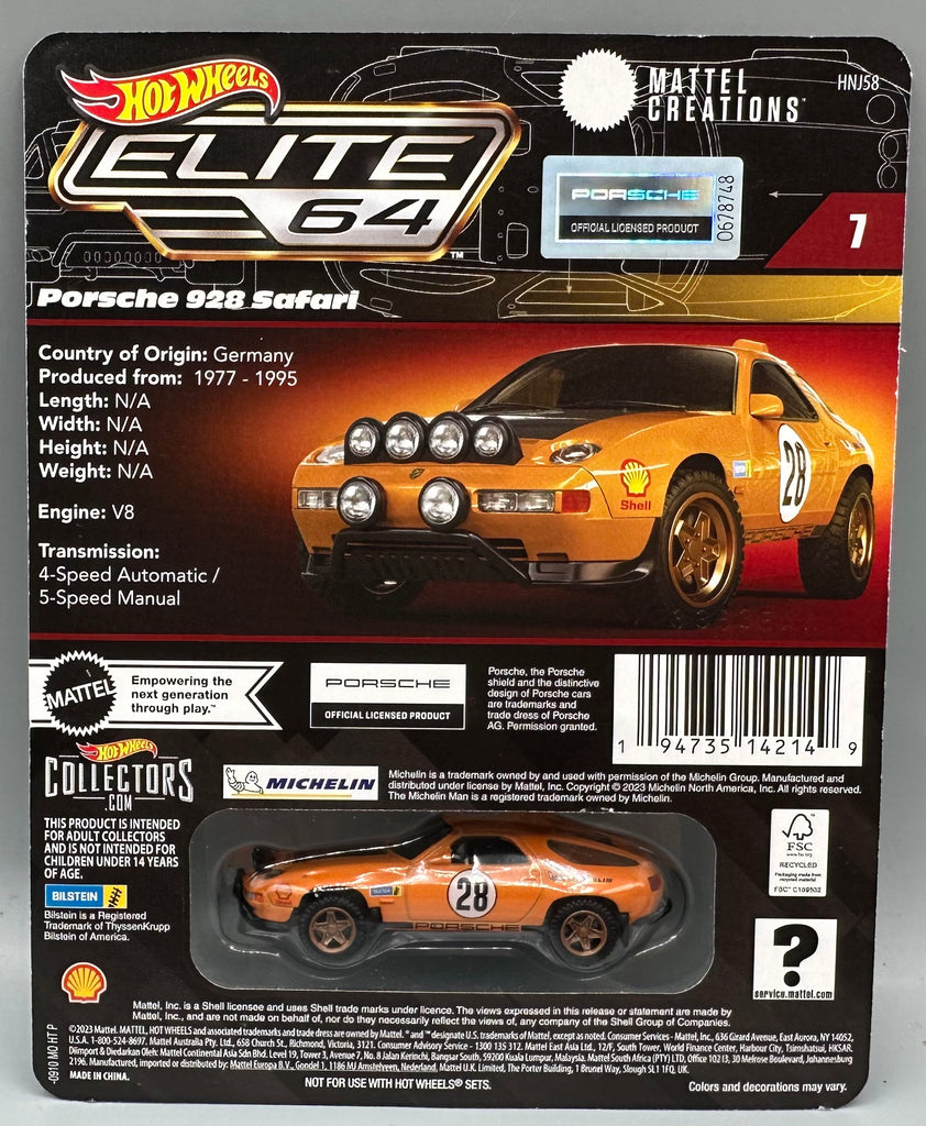Hot Wheels Elite 64 Porsche 928 Safari | HW Models Ltd