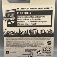 Hot Wheels Target Red Edition '19 Chevy Silverado Trail Boss LT