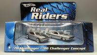 Hot Wheels Real Riders 2 Pack '70 Challenger & '06 Challenger Concept
