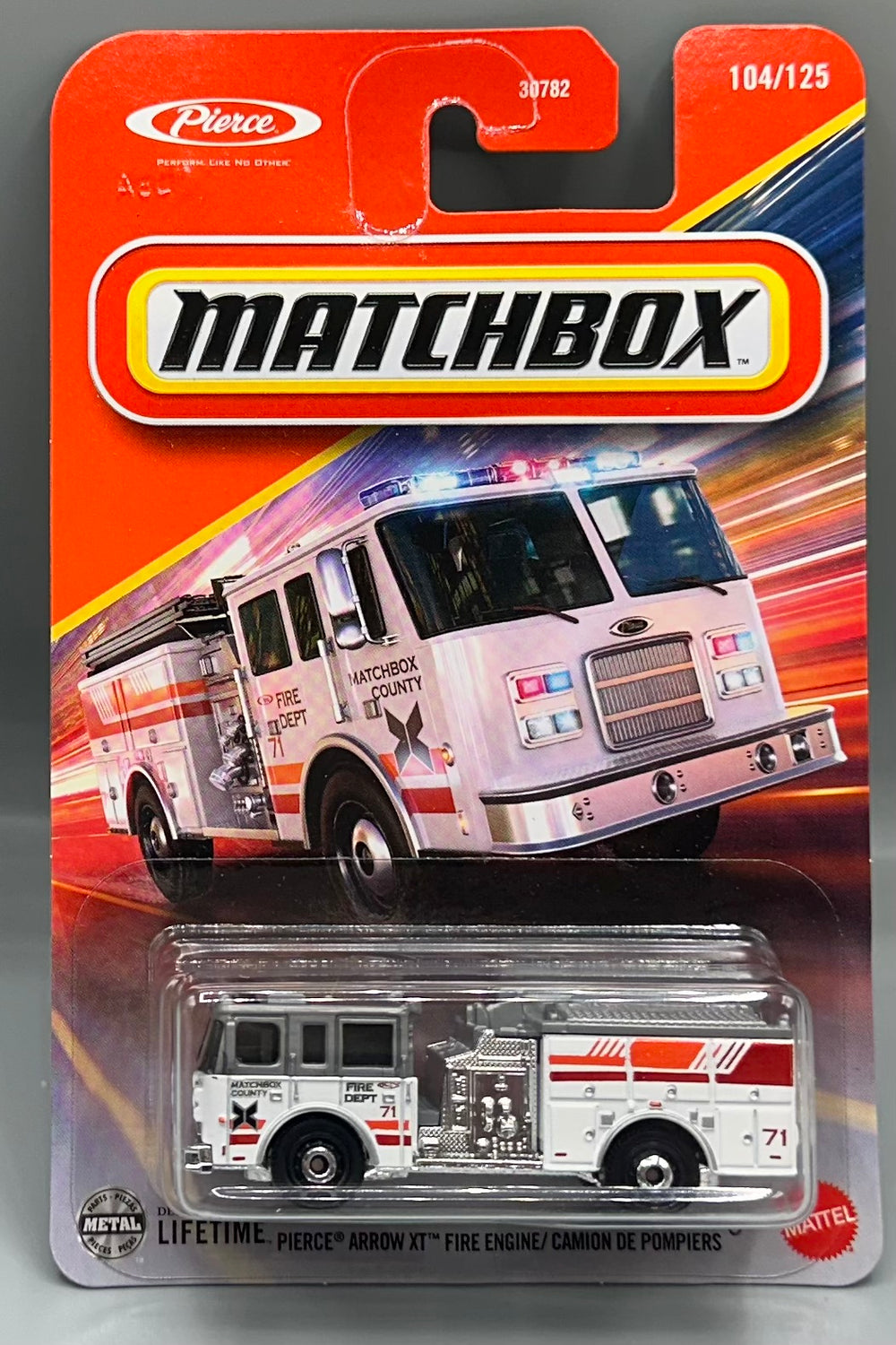 Matchbox Pierce Arrow XT Fire Engine Camion De Pompiers