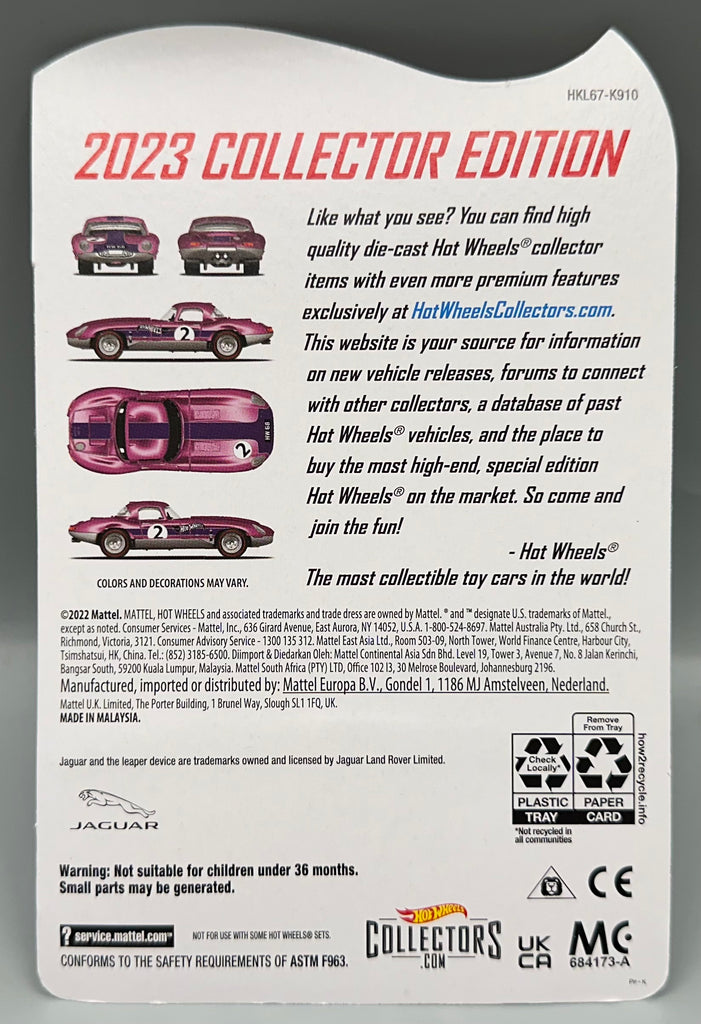 Hot Wheels 2023 Collectors Edition Jaguar Lightweight EType HW