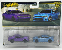 Hot Wheels 2 Pack 2018 Dodge Challenger SRT Demon & 2015 Dodge Charger SRT
