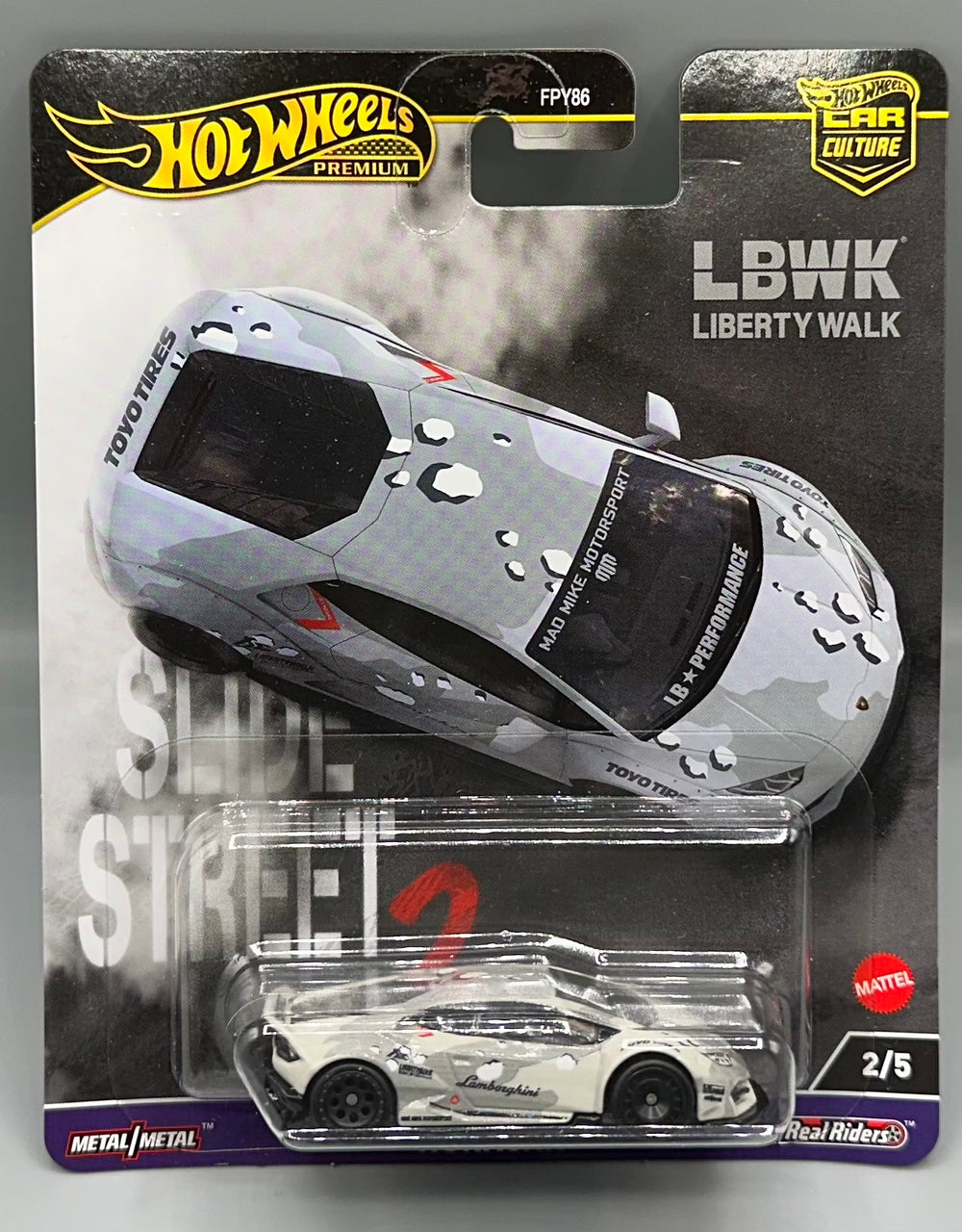 Hot Wheels Slide Street 2 Liberty Walk LB Works Lamborghini Huarcan