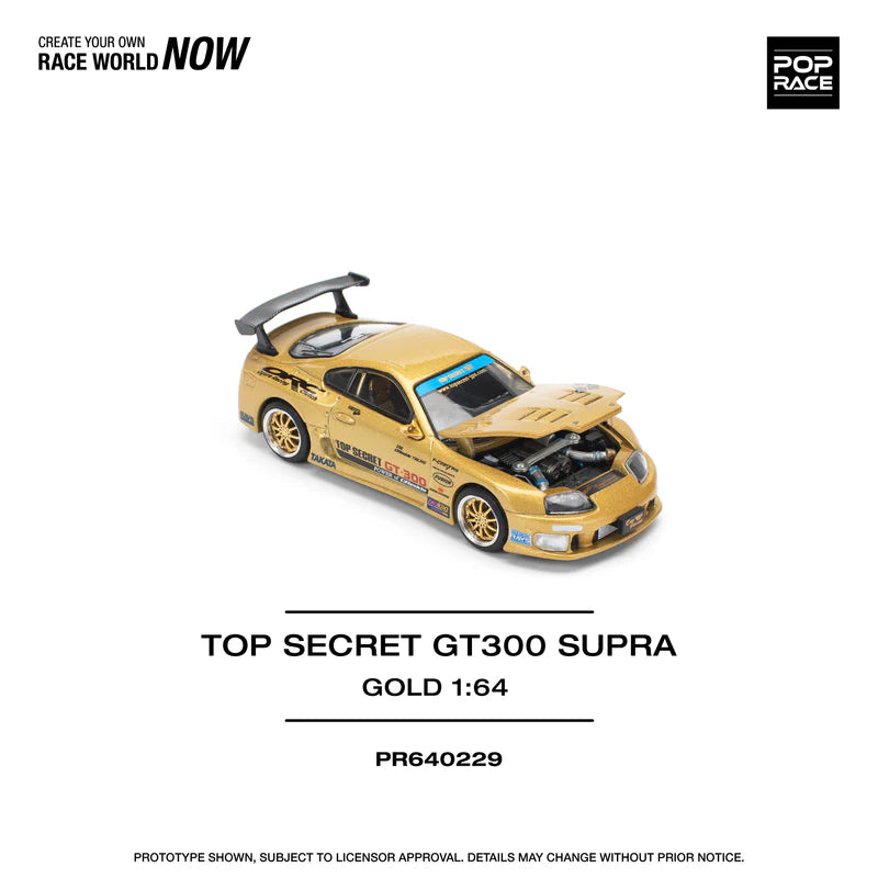 Pop Race 229 Top Secret Toyota GT300 Supra Gold