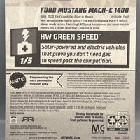 Hot Wheels Zamac Ford Mustang Mach e 1400