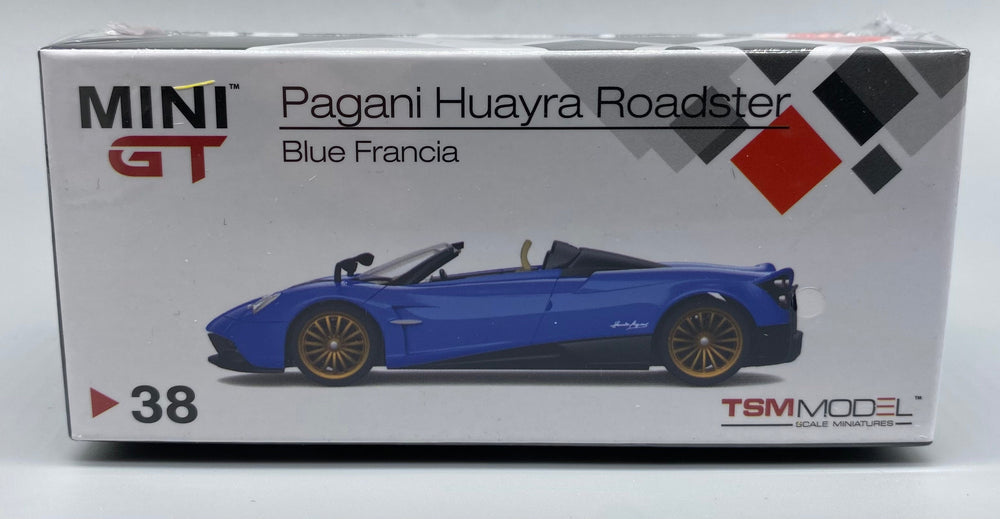 Mini GT 38 Pagani Huayra Roadster Blue Francia