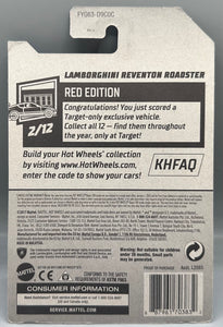 Hot Wheels Target Red Edition Lamborghini Reventon Roadster