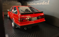 Ignition Model 1:18 Scale Toyota Sprinter Trueno (AE86) 3-Door GTV Red
