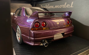 Ignition Model 1:18 Scale Nissan Skyline GT-R (R33) V-spec Midnight Purple