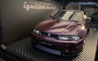 Ignition Model 1:18 Scale Nissan Skyline GT-R (R33) V-spec Midnight Purple
