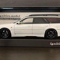 Ignition Model 1:18 Scale Nissan Stagea 260RS (WGNC34) White With Engine Online Exclusive