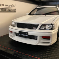 Ignition Model 1:18 Scale Nissan Stagea 260RS (WGNC34) White With Engine Online Exclusive
