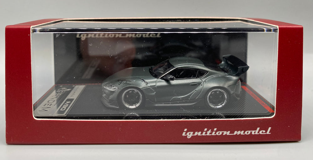 Ignition Model 1:64 Pandem Supra (A90) Matte Blue Gray Metallic
