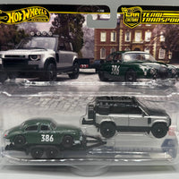 Hot Wheels Team Transport Jaguar MK1 & 2023 Land Rover Defender 110
