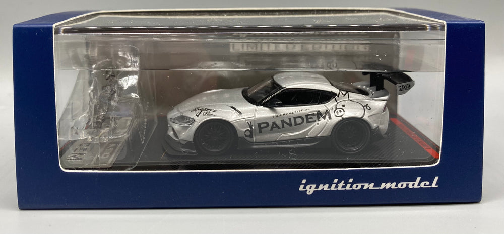 Ignition Model 1:64 Pandem Supra (A90) Silver With Figure
