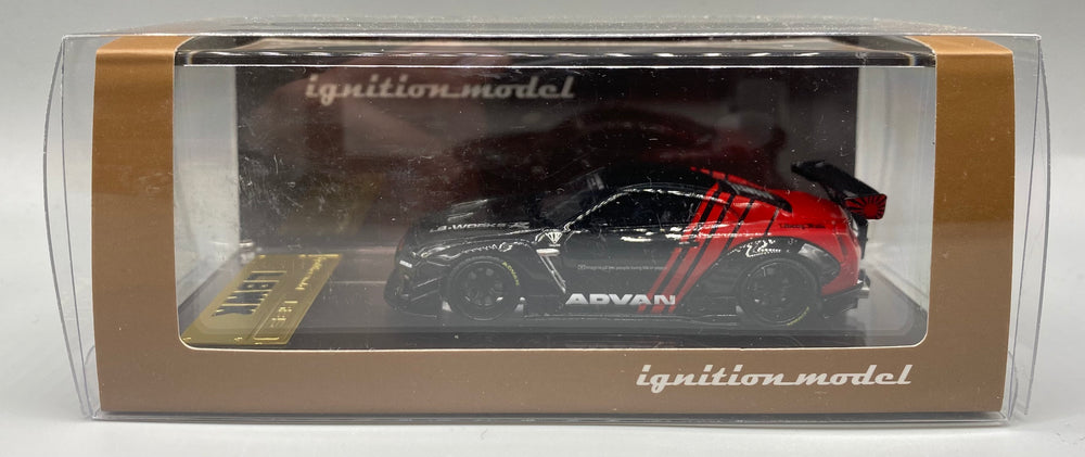 Ignition Model 1:64 Liberty Walk LB Works GT-R R35 Type 2 Black/Red Resin Model