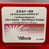 Veloce 1/64  Liberty Walk LB Silhouette Works Nissan 35GT-RR Resin Model (Zero Fighter - Matt Military Orange)