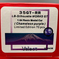Veloce 1/64  Liberty Walk LB Silhouette Works Nissan 35GT-RR Resin Model (Chameleon Purple)
