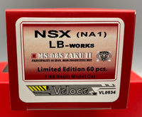 Veloce 1/64 Liberty Walk LB Works Honda NSX (NA1) Resin Model (MS-06 Zaku II
