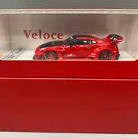 Veloce 1/64  Liberty Walk LB Silhouette Works Nissan 35GT-RR Resin Model (Italian Red, W/Chrome Red Wheels)