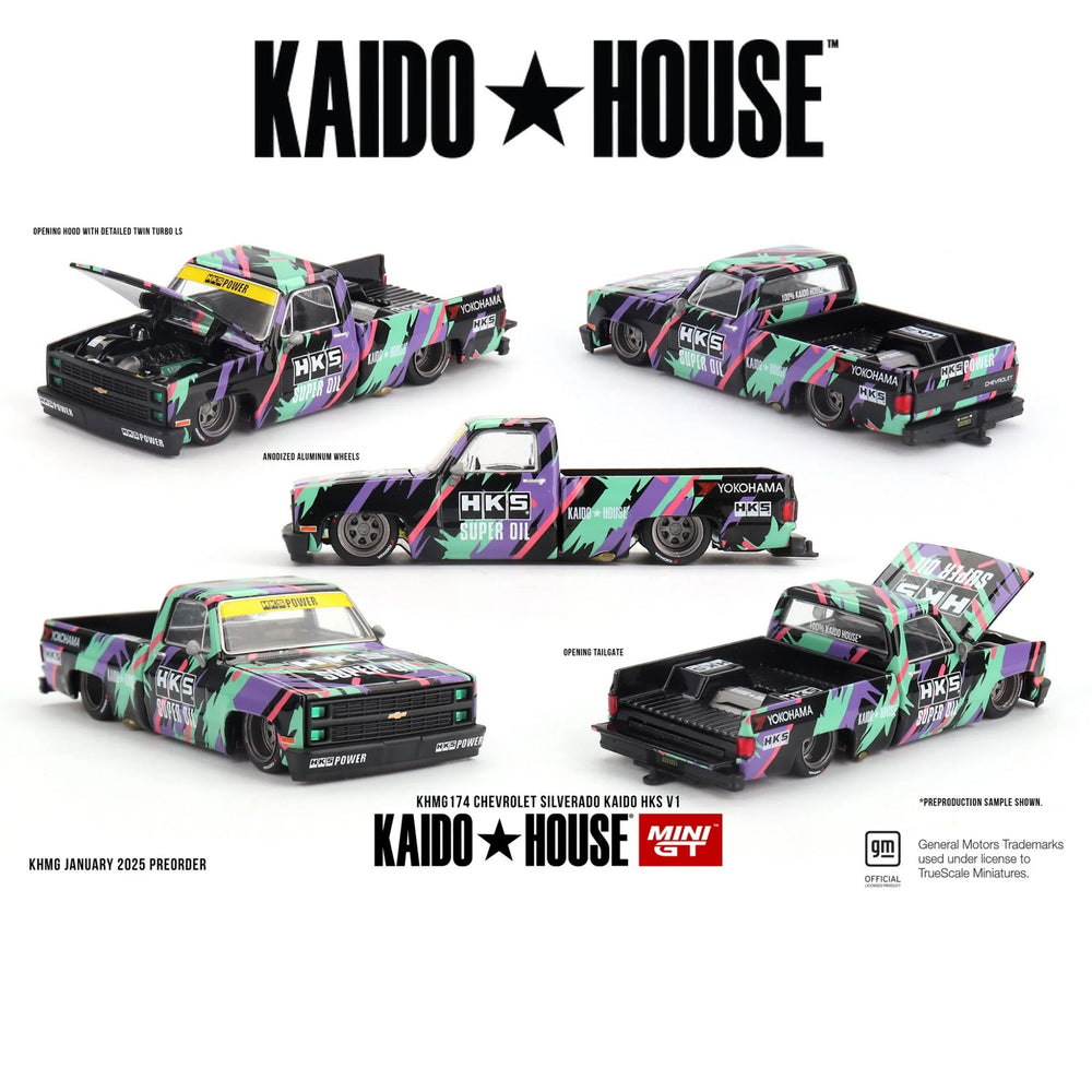 Mini GT X Kaido House Chevrolet SIlverado Kaido HKS V1