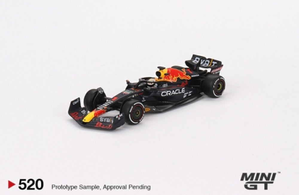 Mini GT 520 Oracle Red Bull Racing RB18 No.1 Max Verstappen 2022 Abu Dhabi Grand Prix Winner