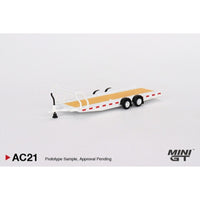 Mini GT AC21 Car Hauler Trailer White
