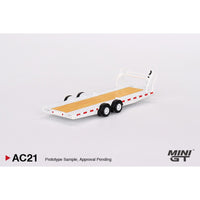 Mini GT AC21 Car Hauler Trailer White