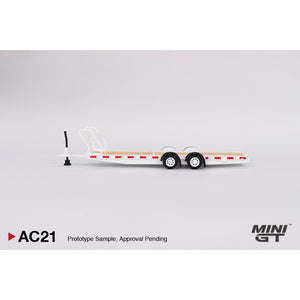 Mini GT AC21 Car Hauler Trailer White