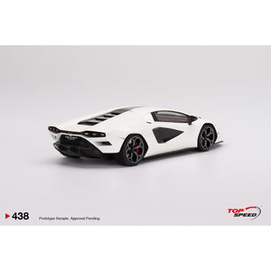 Top Speed 1/18 Lamborghini Countach Lpi 800-4 Bianco Siderale