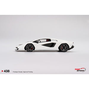 Top Speed 1/18 Lamborghini Countach Lpi 800-4 Bianco Siderale