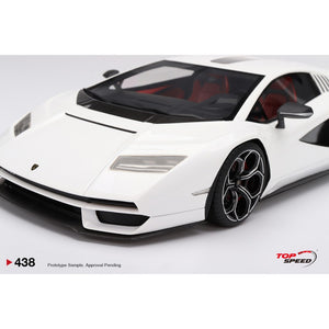 Top Speed 1/18 Lamborghini Countach Lpi 800-4 Bianco Siderale