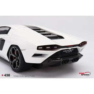 Top Speed 1/18 Lamborghini Countach Lpi 800-4 Bianco Siderale