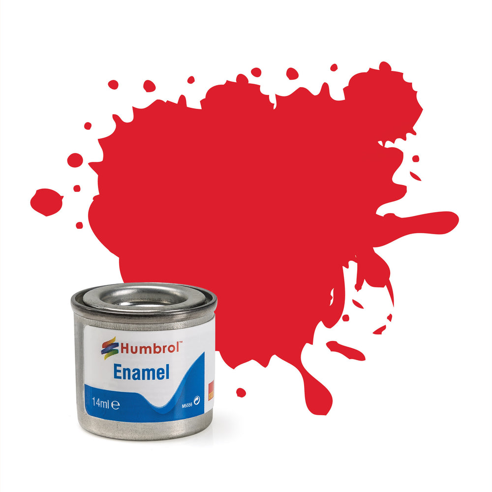 Humbrol 4501019 14ml Enamel Tinlets No 19 Bright Red Gloss